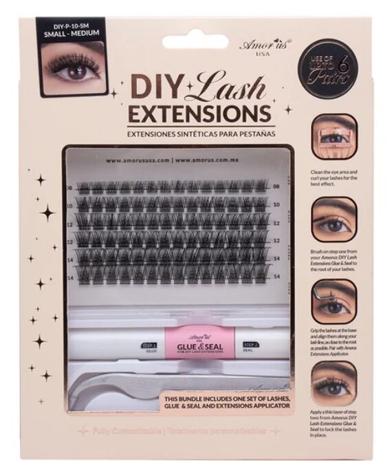 PESTAÑAS INDIVIDUALES: KIT DE PESTAÑAS DIY LASH EXTENSIONS – AMOR US