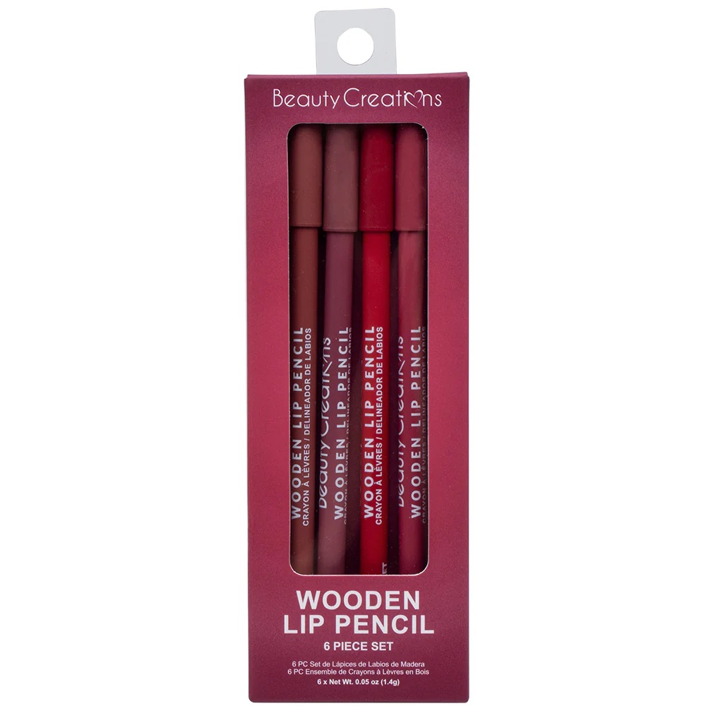 Wooden Lip Pencil 6 Piece Set (Red Tones) – Beauty Creations