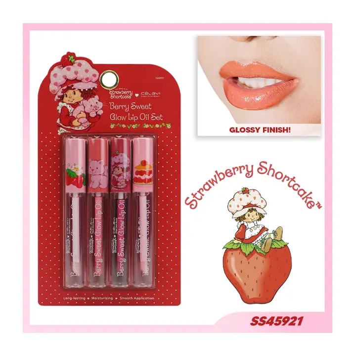 Wholesale Strawberry Shortcake Berry Sweet Glow Lip Oil Set