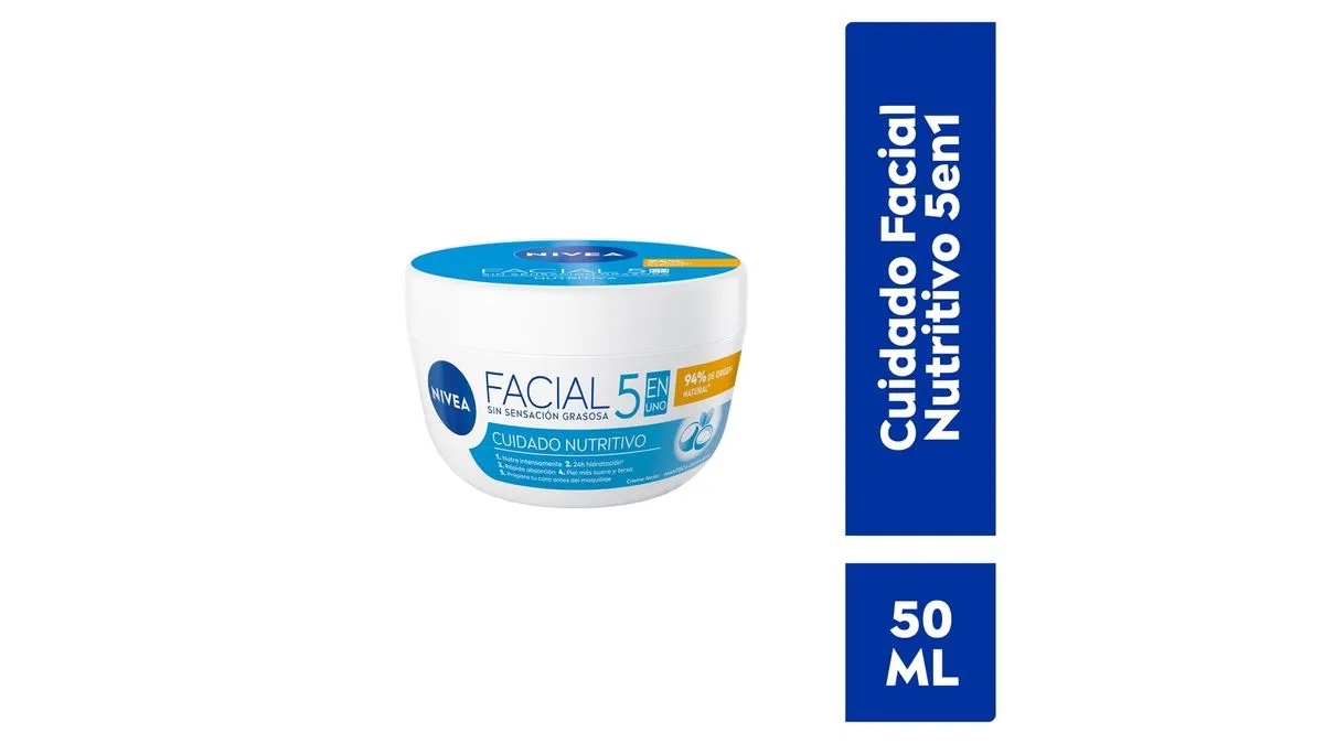 Crema Facial Nivea 5 En 1 Nutritivo -50ml