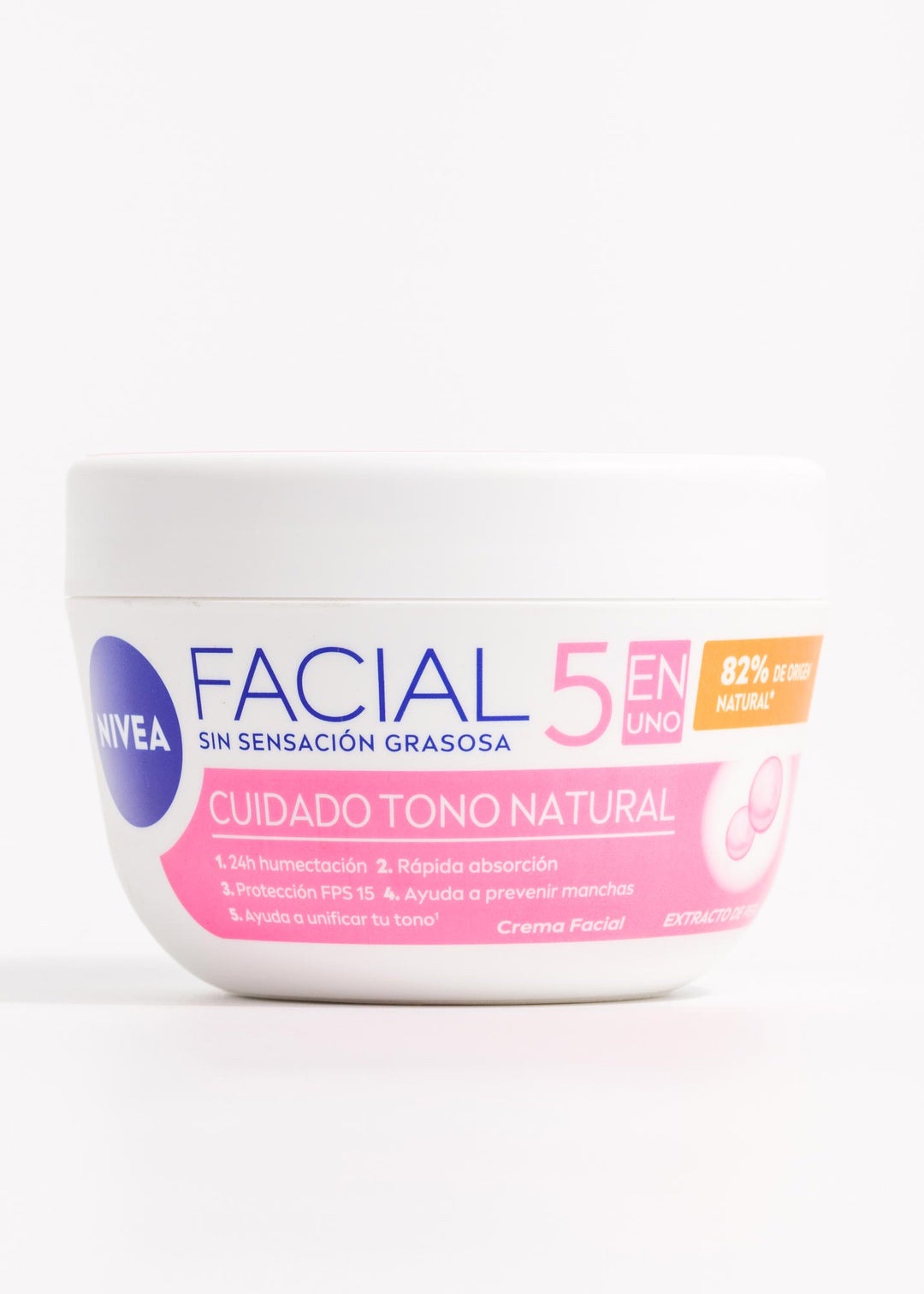 Crema facial 5 en 1 cuidado aclarado natural. Hidratante 200 ml