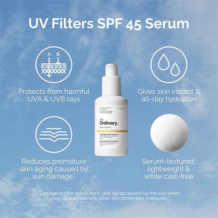 Protector Solar Serum UV Filter SPF45 The Ordinary